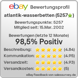 Auktionen und Bewertungen von atlantik-wasserbetten